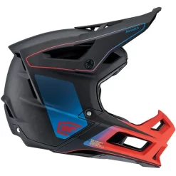 100% Aircraft 2 Helm - Stahl Blue/Neon Red
