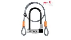 Kryptonite KryptoLok Min-7 + KFlex 120cm - Grau/Schwarz