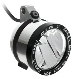 Edelux II-hängend-LED-Scheinwerfer Für Nabendynamos Silber Poliert