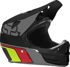 Fox Racing RAMPAGE COMP Fullface Helm - Black/Grey/Green/Red