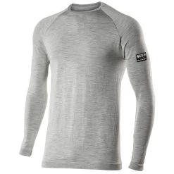 SIXS Langarm Funktions T-Shirt TS2 Merino - Grau