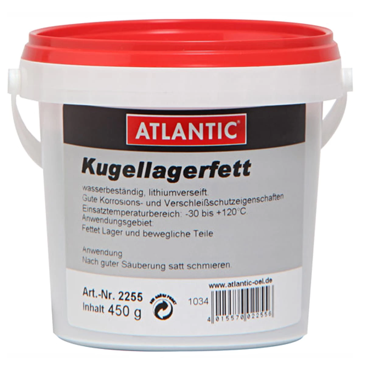Atlantic Kugellagerfett - Eimer 450 G 1 Atlantic Kugellagerfett - Eimer 450 G