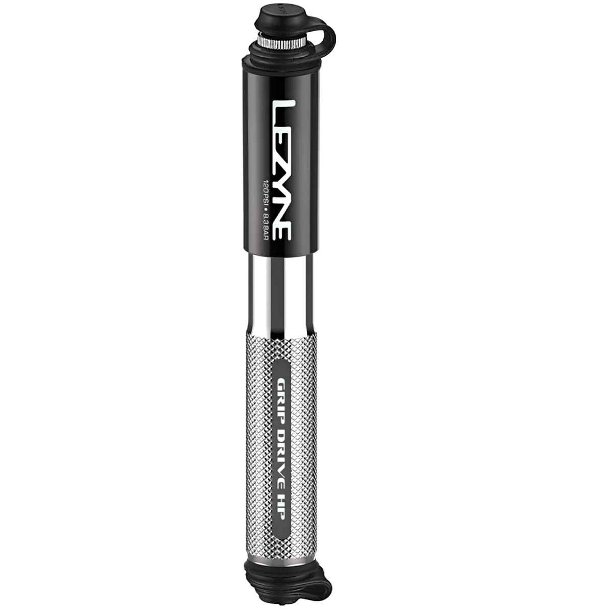 Lezyne Grip Drive HP Small Minipumpe - Silber 1 Lezyne Grip Drive HP Small Minipumpe - Silber