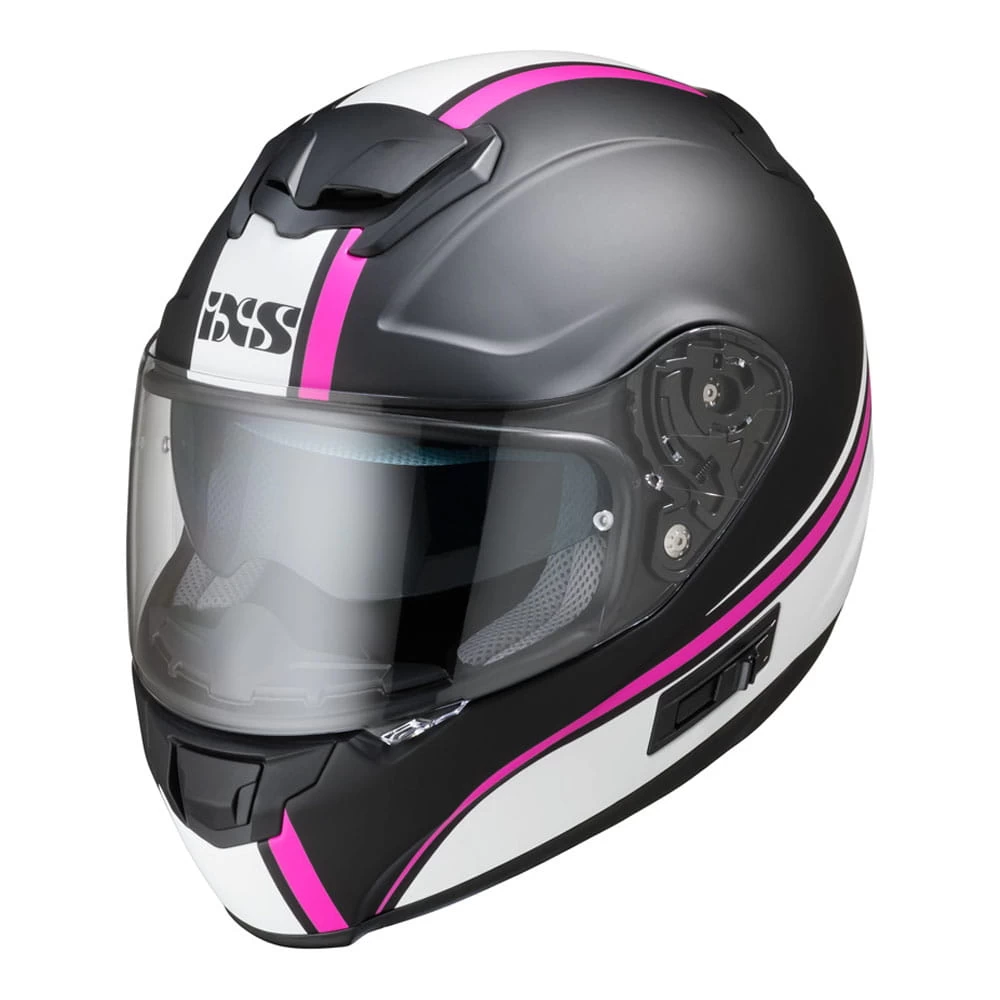 IXS 215 2.1 Motorradhelm Matte Black White Pink 1 IXS 215 2.1 Motorradhelm Matte Black White Pink