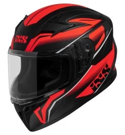 Integralhelm IXS136 2.0 Kids Schwarz Matt-rot