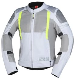 IXS Sport Jacke Trigonis-Air Hellgrau-grau-neon Gelb